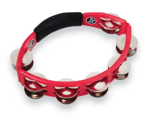 Percussions latines - Tambourin portatif Cyclope, cymbalettes en acier - Rouge
