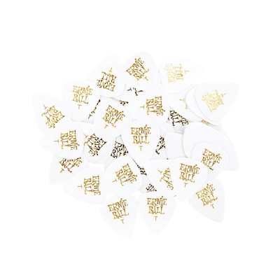 Ernie Ball - Médiators fins blancs - Paquet de 144