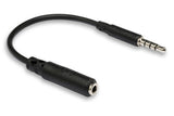 Hosa - 3.5mm TRRS to Slim 3.5mm TRRS Headphone Adapter