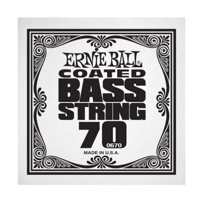Corde simple pour basse électrique Ernie Ball .070 nickelée et revêtue