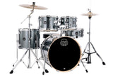 Mapex - Venus Batterie 5 pièces (20", 10", 12", 14", grosse caisse) avec cymbales et accessoires - Bleu acier métallisé