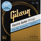 Gibson - Cordes de guitare électrique renforcées Brite Wire - Medium, 11-50