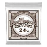 Corde simple pour guitare acoustique Ernie Ball Earthwound en bronze phosphoreux - .024