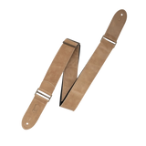 Levys - 2 sangles de guitare réglables en cuir avec extrémités métalliques - Camel