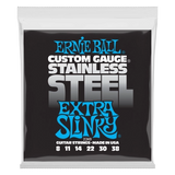 Cordes de guitare électrique filées en acier inoxydable extra-slinky Ernie Ball, 8-38