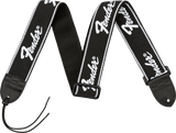 Fender - 2 Running Logo Strap - Black and White