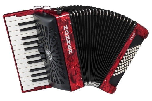 Hohner - Bravo II 48 Piano Accordion - Red