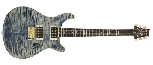 PRS Guitars - Guitare électrique Custom 24 avec table flammée 10-Top et étui - Faded Whale Blue