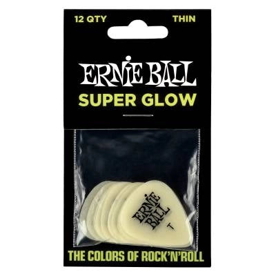 Ernie Ball - Super Glow Picks Thin - Pack of 12