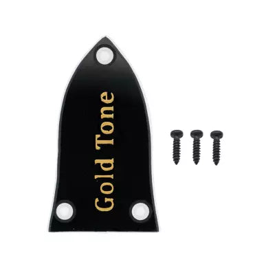 Gold Tone - Triangle Truss Rod Cover with Black Screws