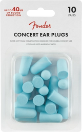 Fender - Bouchons d'oreille de concert (10 paires) - Bleu Daphne