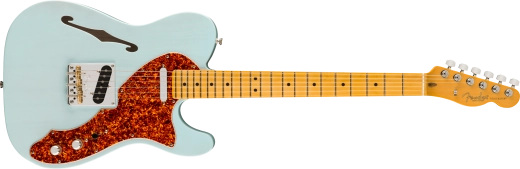 Fender - American Professional II Telecaster Thinline, édition limitée, touche en érable avec étui - Bleu Daphné transparent
