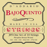 DAddario - Cordes J85 Phosphor Bronze Bajo Quinto, Loop-End - 26-68