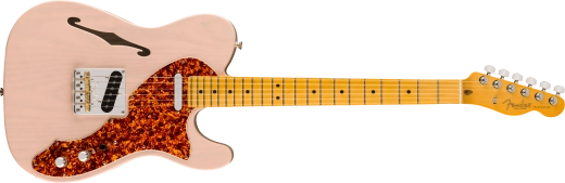 Fender - American Professional II Telecaster Thinline Édition Limitée, Touche en Érable avec Étui - Coque Transparente Rose