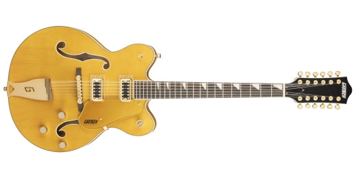 Guitares Gretsch - G5476G-12 Electromatic Classic Hollow Body Double Cut 12 cordes avec accastillage doré FSR, touche en laurier - Teinture ambre