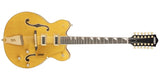 Guitares Gretsch - G5476G-12 Electromatic Classic Hollow Body Double Cut 12 cordes avec accastillage doré FSR, touche en laurier - Teinture ambre