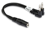 Hosa - Air Travel Headphone Adaptor, Dual 3.5 mm TS to 3.5 mm TRS-F