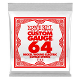 Corde simple pour guitare électrique Ernie Ball, filée en nickel, 0,064