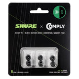 Shure - Manchons en mousse noirs Comply série 100 pour écouteurs Shure - Lot de 6 (petits)