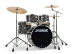Sonor - Batterie AQX Studio 5 pièces avec accessoires et cymbales (20, 10, 12, 14, SD) - Noir Minuit Pailleté
