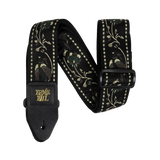 Sangle de guitare Ernie Ball - Black Pleasant Pheasant Jacquard