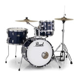 Pearl - Kit de batterie complet Roadshow (18", 10", 14", grosse caisse) avec accessoires et cymbales - Bleu royal métallisé