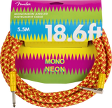 Câble d'instrument coudé Fender MonoNeon, orange - 5,7 m