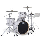 Drum Workshop - Batterie DWe 4 pièces avec cymbales et accessoires - Blanc nacré marin
