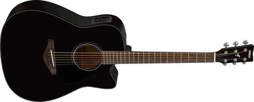 Yamaha - Guitare acoustique dreadnought FGX800C avec table en épicéa massif et électronique - Noir
