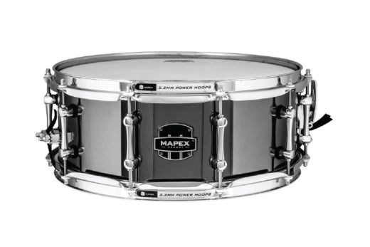 Caisse claire Mapex - Armory Tomahawk en acier 14 x 5,5 pouces - Noir transparent