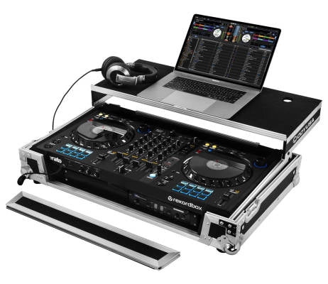 Odyssey - Flight-case ATA 1U avec plateforme Glide pour ordinateur portable Pioneer DDJ-FLX6
