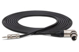 Hosa - Camcorder Microphone Cable Neutrik Right-Angle XLR3F to 3.5mm TRS, 1.5 Foot