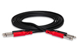 Hosa - Unbalanced Interconnect Dual 1/4 TS to Same - 4 M