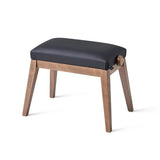 Banc de piano K &amp; M Stands en noyer, hauteur réglable, coussin noir