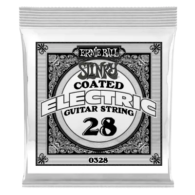Ernie Ball - Guitare électrique à corde simple avec revêtement en nickel - 0,028 W