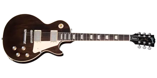 Gibson - Les Paul Standard 60s Plain Top Electric Guitar with Hardshell Case - Dark Walnut