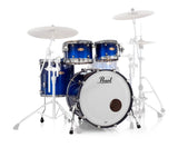 Pearl - Batterie Reference One 4 pièces (22, 10, 12, 16 pouces) avec tige en L chromée - Bleu Kobalt métallisé dégradé