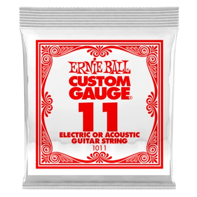 Ernie Ball - Corde simple en acier pour guitare électrique ou acoustique - .011
