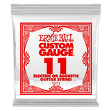 Ernie Ball - Corde simple en acier pour guitare électrique ou acoustique - .011