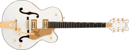 Gretsch Guitars - Synchromatic Falcon Hollow Body Single-Cut with Bigsby, Ebony Fingerboard - White