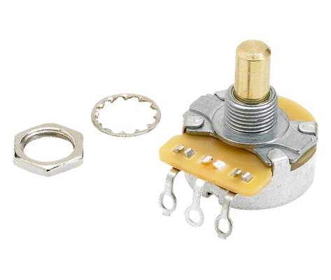 Potentiomètre Fender Pure Vintage 250K à axe plein avec matériel de montage