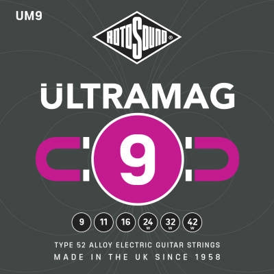 Rotosound - Cordes électriques en alliage Ultramag Type 52 (9-42)