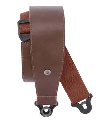 Sangle de guitare D'Addario - 3 Comfort en cuir avec verrouillage automatique - Marron
