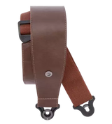 Sangle de guitare D'Addario - 3 Comfort en cuir avec verrouillage automatique - Marron