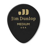 Médiators Dunlop en celluloïd noir en forme de larme (paquet de 12) - Taille moyenne