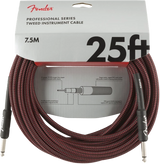 Fender - Professional Series Instrument Cable, 25, Red Tweed