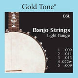 Cordes de banjo Gold Tone - BSL - Light Gauge