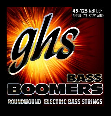 Cordes GHS - Bass Boomers Roundwound - Cordes basses à longue échelle 5 - Medium-Light