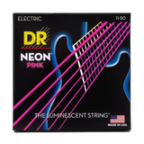 DR Strings - Cordes électriques rose fluo - Heavy 11-50