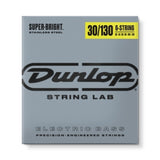 Dunlop - Cordes pour basse 6 cordes en acier inoxydable Super Bright 30-130